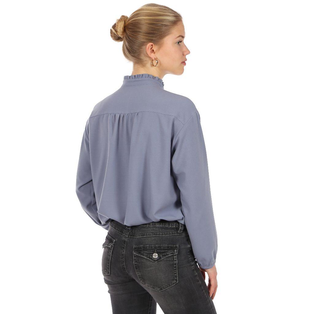 Papierschnittmuster Bluse mit Rüschenkragen Frau Lana XS-XXL